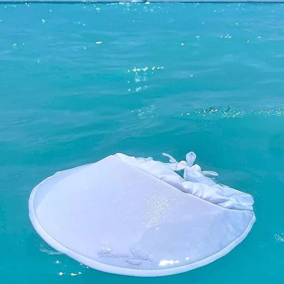 Panama Jack Womens Sun Visor, Packable, Adj.Tie, Floatable, 4" Wide, Color White - Picture 3 of 7